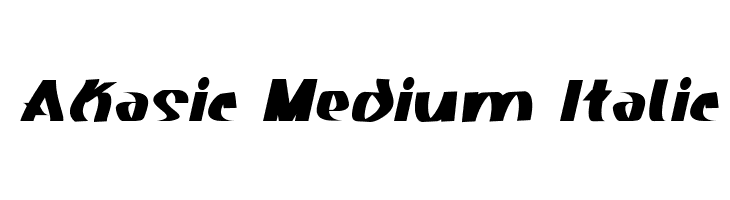 Akasic Medium Italic  免费字体下载