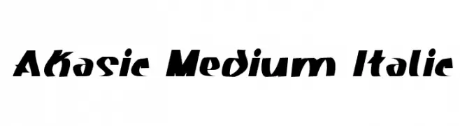 Akasic Medium Italic  नि: शुल्क फ़ॉन्ट्स डाउनलोड