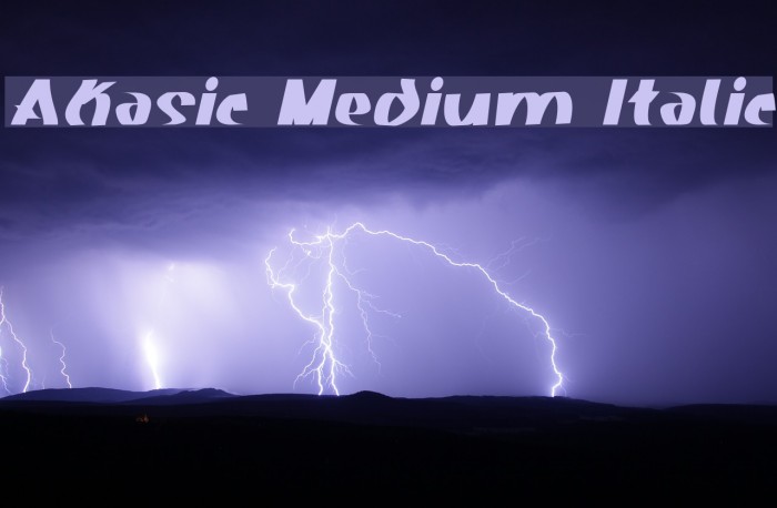 Akasic Medium Italic Example 1