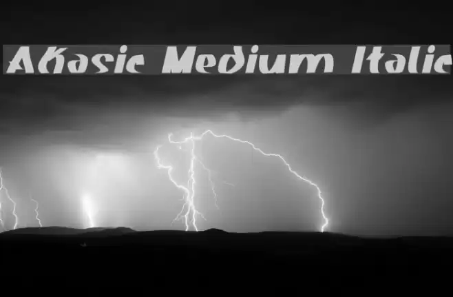 Akasic Medium Italic Font examples