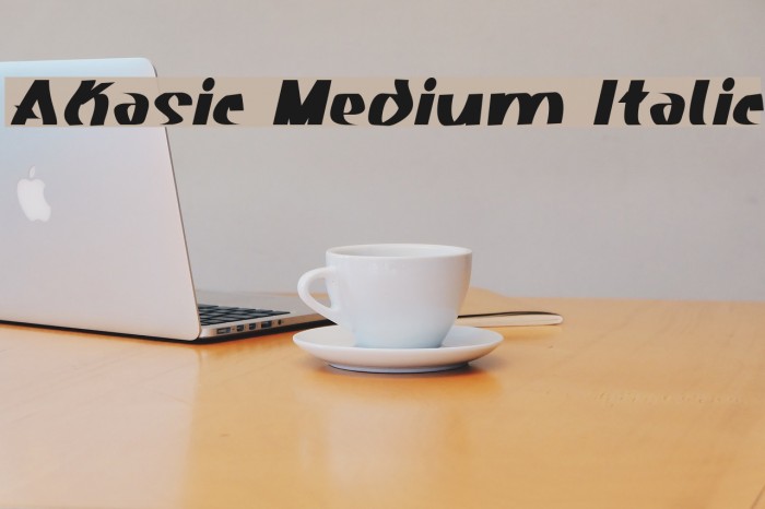 Akasic Medium Italic Example 2