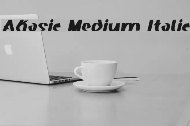 Akasic Medium Italic Font examples