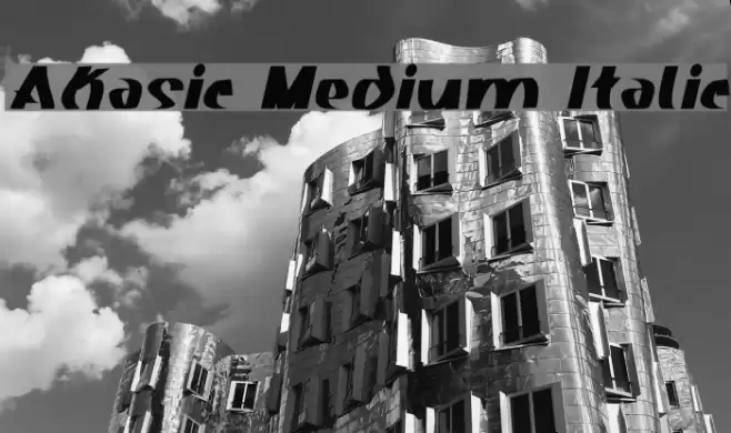 Akasic Medium Italic Font examples