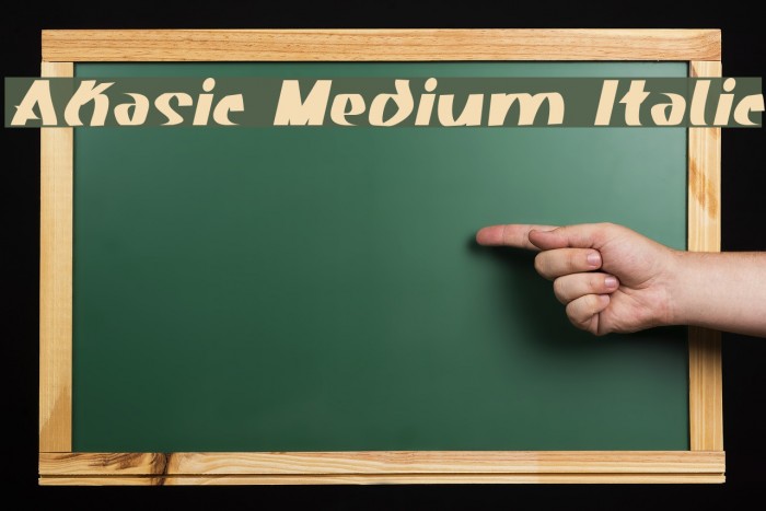 Akasic Medium Italic Font examples