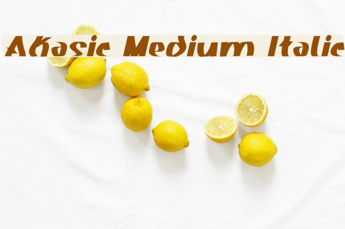 Akasic Medium Italic Font examples