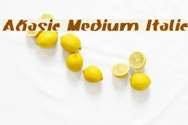 Akasic Medium Italic Example 2