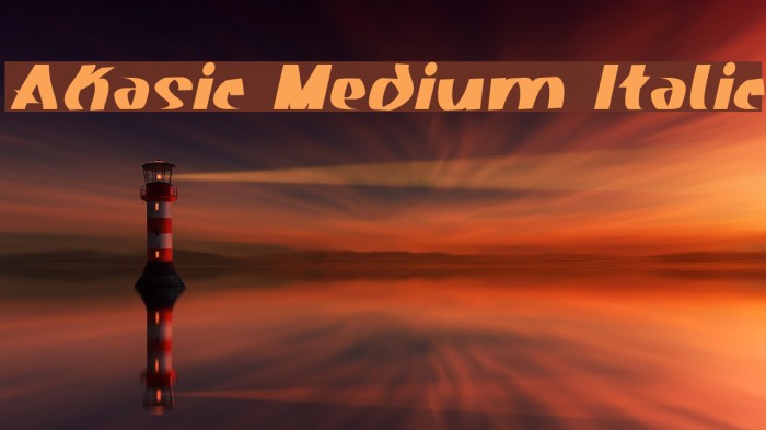 Akasic Medium Italic Font examples