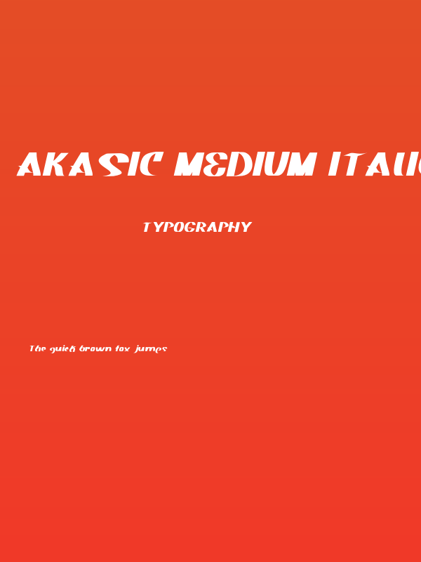 Akasic Medium Italic Poster