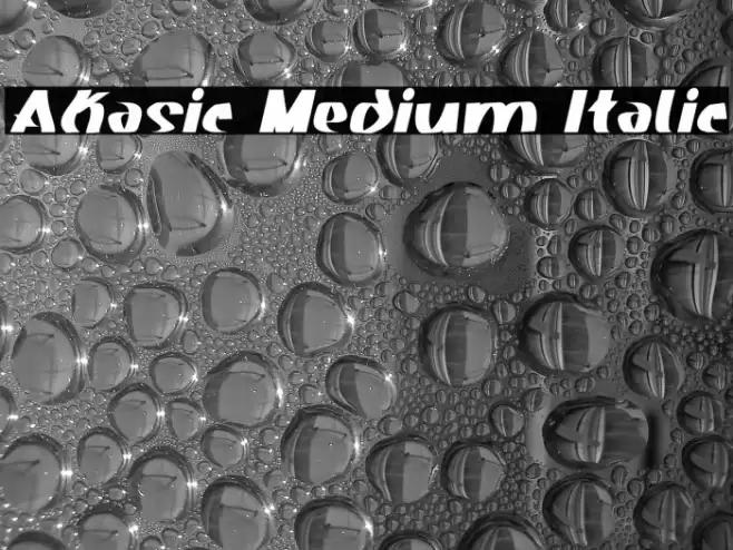 Akasic Medium Italic Font examples