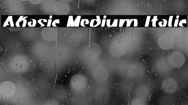 Akasic Medium Italic Font examples