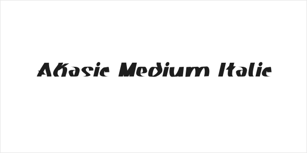 Akasic Medium Italic Logo