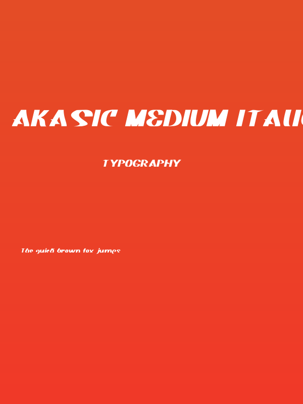 Akasic Medium Italic Poster