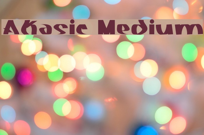 Akasic Medium Font examples
