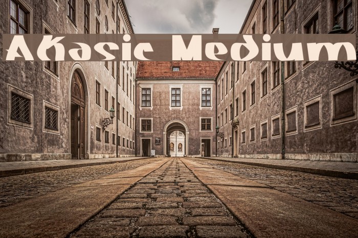 Akasic Medium Font examples