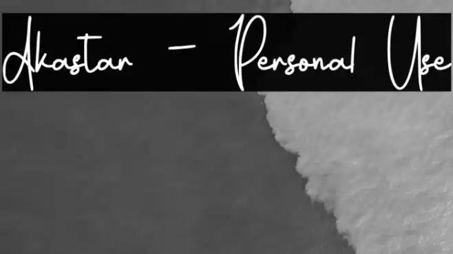 Akastar - Personal Use Schriftart examples