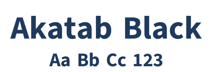 Akatab Black Font Preview