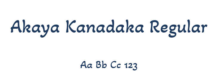 Akaya Kanadaka Regular Font Preview