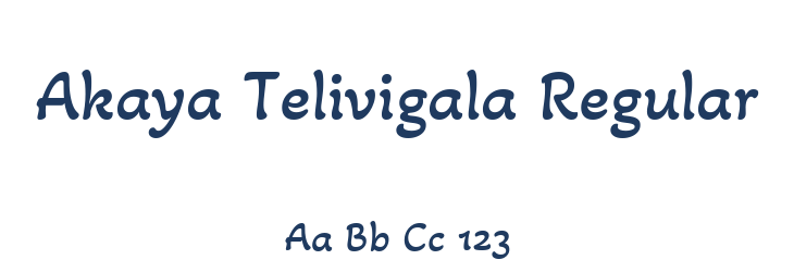 Akaya Telivigala Regular Font Preview