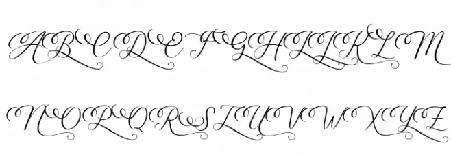 AkaylaScriptDecoPERSONALUSE 字体 大写