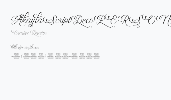 AkaylaScriptDecoPERSONALUSE Business Card