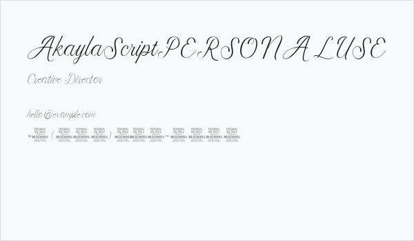 AkaylaScriptPERSONALUSE Business Card