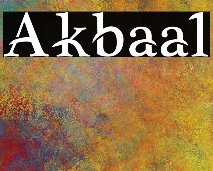 Akbaal Font examples