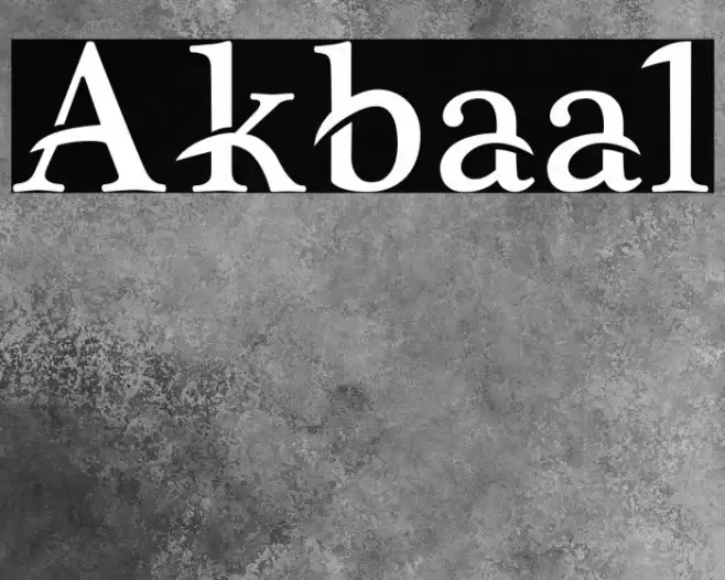 Akbaal Font examples