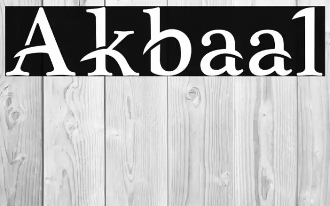 Akbaal Font examples