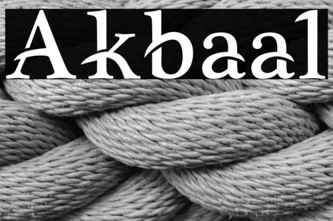 Akbaal Font examples