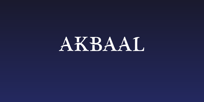 Akbaal Social Header