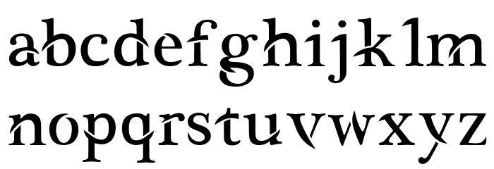 Akbaal Font LOWERCASE