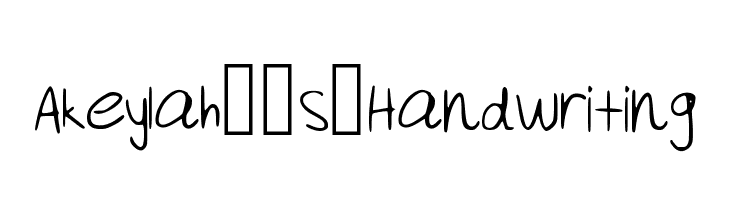Akeylah__s_Handwriting Font