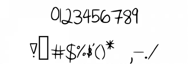 Akeylah__s_Handwriting Font OTHER CHARS