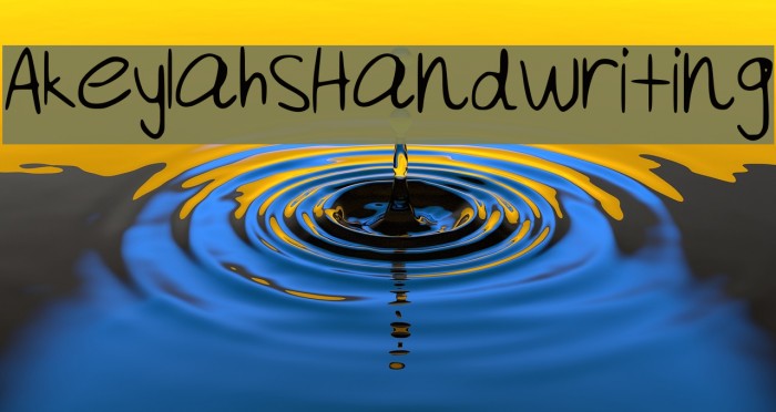 Akeylah__s_Handwriting Font examples