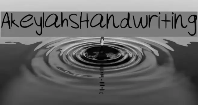 Akeylah__s_Handwriting Font examples