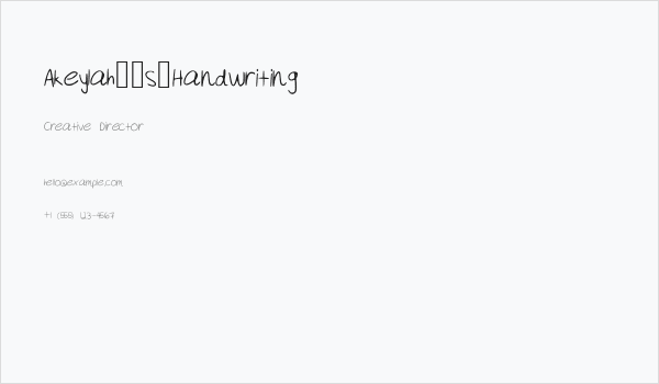 Akeylah__s_Handwriting Business Card