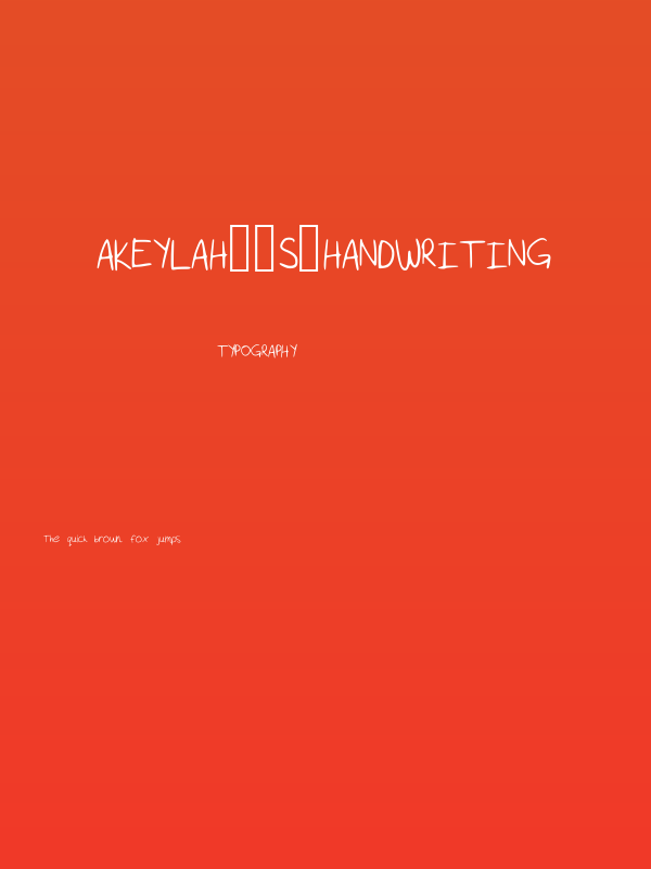 Akeylah__s_Handwriting Poster