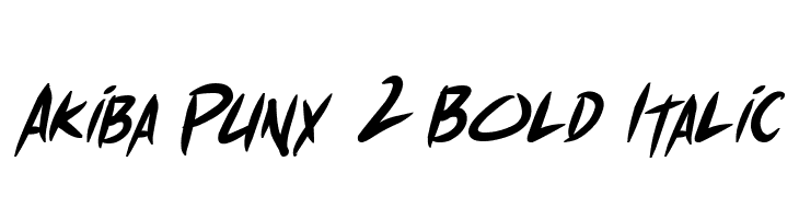 Akiba Punx 2 Bold Italic Font