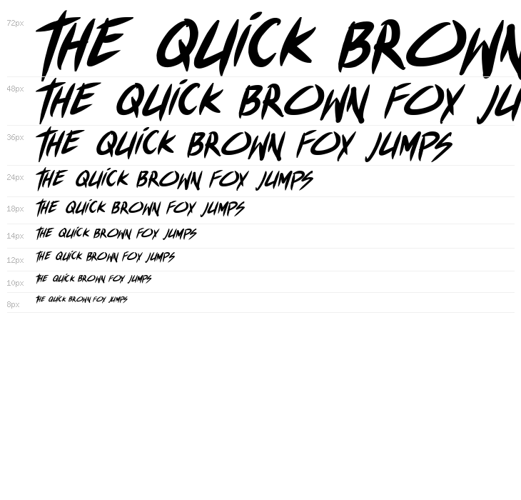 Akiba Punx 2 Bold Italic Waterfall