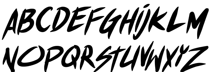 Akiba Punx 2 Bold Italic Font LOWERCASE