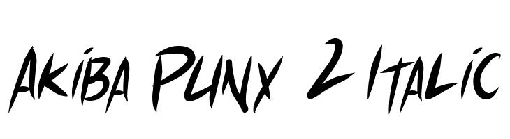 Akiba Punx 2 Italic Font