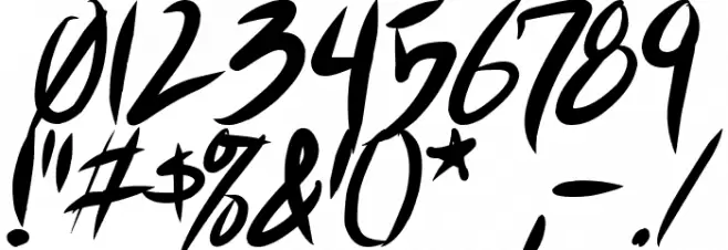 Akiba Punx 2 Italic Font OTHER CHARS