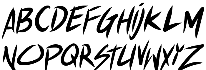 Akiba Punx 2 Italic Font LOWERCASE