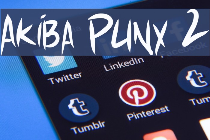 Akiba Punx 2 Font examples