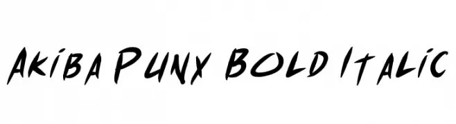 Akiba Punx Bold Italic  les polices de caractères gratuit tlcharger