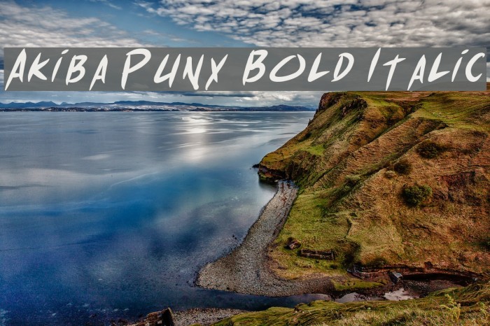 Akiba Punx Bold Italic Font examples