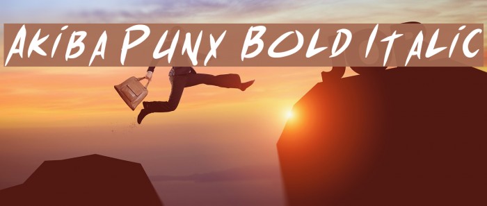 Akiba Punx Bold Italic Font examples