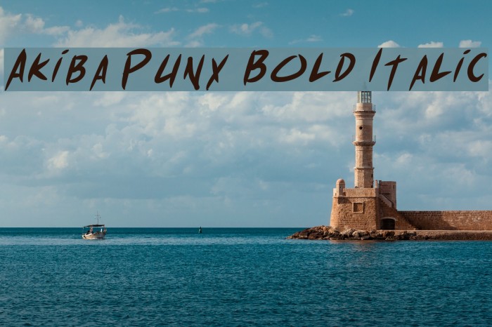 Akiba Punx Bold Italic Font examples