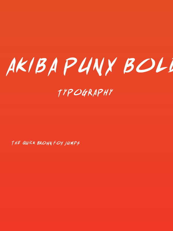 Akiba Punx Bold Italic Poster