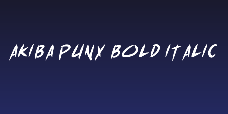 Akiba Punx Bold Italic Social Header